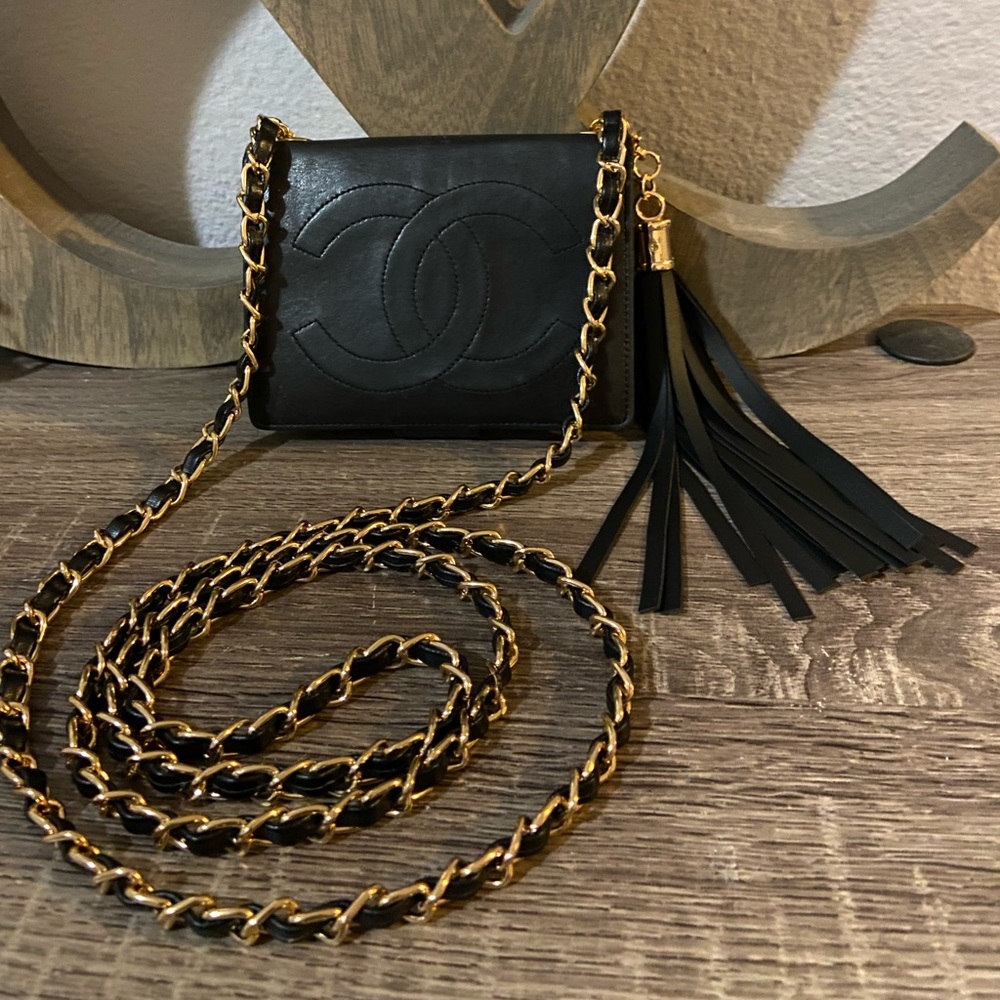 🖤Chanel Mini Timeless Wallet Chain Crossbody Lambskin Leather